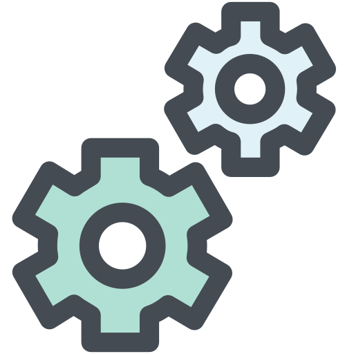 Cog, gear, machine, office, radio settings, setting, settings icon